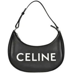 セリーヌ CELINE アヴァ ショルダーバッグ レザー ブラック ロゴ【中古】