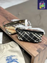 【今日特価】Burberry バーバリー レディースミニアームバッグ新作チェック提花 シンプルデザインで百搭性に優れる
