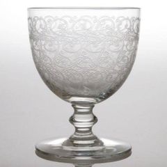 バカラ グラス ● ローハン ワイン グラス 蔓草文様 8.5cm クリスタル 刻印 サイン Rohan