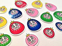 ≪だるまさんキャンドル≫ フレークシール 【WIN】 15枚セット
