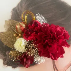 ヘッドドレス　髪飾り　レッド15