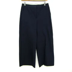 セオリーリュクス ワイドパンツ ボトムス ストレッチ 日本製 レディース 38サイズ ネイビー theory luxe 【中古】