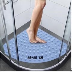 玄関マットカーペット65*65cm 滑り止め 泥落とし 屋外 屋内 浴室 バスルーム インテリア マットクッション 玄関ラグ 家庭用 ホテル 扇形 かわいい 5色