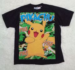 【新品未使用】ポケモン　ラップTEE　BOOTLEG　TEES　ラップTEE　pikachu ピカチュウ　Tシャツ　両面プリント T-351