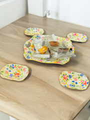 【英国アンティーク】Royal Winton Old Cottage Plate Set（5 pcs)　貴重なロイヤル・ウィントン プレートセット（５枚）