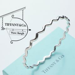 極美品 TIFFANY&Co. ティファニー ヴィンテージ ウェーブ バングル