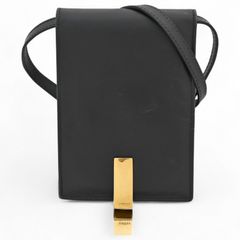 グッチ 二つ折り財布 ショルダーストラップ付き ブラック Bランク gu6909bb