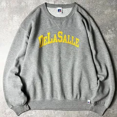 90s RUSSELL カレッジ プリント スウェット トレーナー L / 90年代 メキシコ製 オールド ラッセル 霜降り グレー