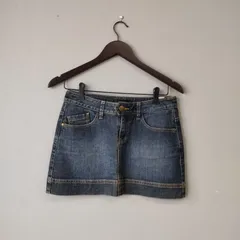 M8181 VIVAYOU  ビバユー デニム ミニスカート ボトムス ブルー 2サイズ Ｍサイズ相当 レディース オールシーズン 台形 ボックス カジュアル