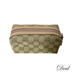 美品 GUCCI グッチ GG柄 アクセサリー ポーチ キャンバス ベージュ GUCCI グッチ 29596 GGキャンバス コスメポーチ ベージュ