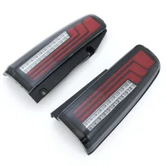 スズキ ジムニー JB23W 縦ファイバー LED テール ランプ シーケンシャル ウインカー 左右セット クリアレンズ×レッド 流れる