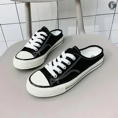 即購入OK スニーカー スリッポン キャンバス レディース メンズ かかとなし 男女兼用 フラットシューズ おしゃれ スリップオン サンダル ドライビングシューズ ぺたんこ デッキシューズ ローカット 通学 通勤 美脚bbwu02