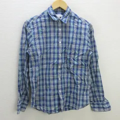 G■ユナイテッドアローズ/UNITED ARROWS B＆Y 長袖シャツ/チェック柄【S】青系/men's/73【中古】■