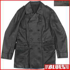 コムサデモードメン レザートレンチコート  M メンズ ロングコートTN1652