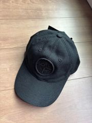 100%正規品 STONE ISLAND ストーンアイランド ブラック キャップ