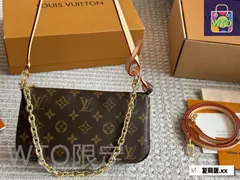 【今日特価】LV ルイ・ヴィトン 中古のラージマージャンバッグ 肩帯に植鞣革を使用し、多様な使い方が可能-WTO輸入2