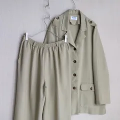 USA製 80s 90s Vintage セットアップ / レディース 14 ベージュ ジャケット パンツ ビンテージ O5-04019-9539