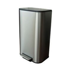 3L ダストボックス 塵箱 マナベ ゴミ箱 幅37 奥行3 高さ61 奥浅 スリム 指紋がつきにくい ステンレス インナーボックス ペダル付 レクト