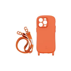 iFace Hang and iPhone 14 Pro ケース シリコンハード/ショルダーストラップ セット (オレンジ) 【アイフェイス アイフォン14プロ 用 カバー ショルダー 】