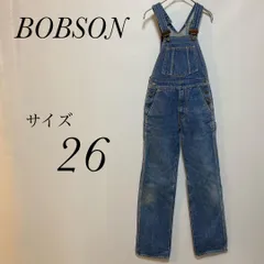 BOBSON レディース☆ビンテージオーバーオール☆日本製デニム☆インディゴM デニムオーバーオール サロペット インディゴカラー ユニ