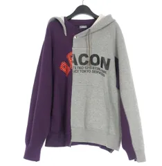 カラー kolor BEACON 21AW 切替 プルオーバーパーカー フーディ 長袖 2 グレー/パープル 21WBM-T06234のサムネイル