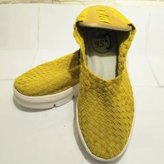 【Gomu56】厚底スリッポン やや型崩れ有 Sサイズ イエロー 美品･箱なし/mik0182