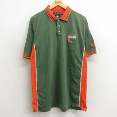 XL/古着 スターター 半袖 ポロ シャツ メンズ マイアミ コットン 緑他 グリーン 24apr04 中古 トップス