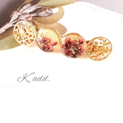 大きめ🌿リーフ🌿バレッタ✨ピンクパープル系