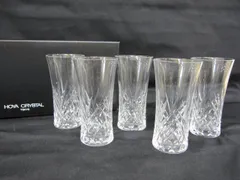 C313 HOYA クリスタル ひとくちビール 5個セット グラス