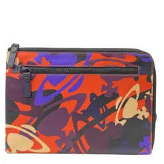 ヴィヴィアンウエストウッド 2way クラッチバッグ ショルダーバッグ 肩掛け 斜め掛け 総柄 レザー マルチカラー