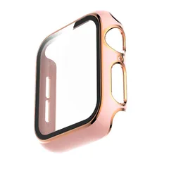 アップルウォッチ カバー ケース 【サクラ×ローズゴールド】 ライン キラキラ apple watch series 6 SE 5 4 3 2 1 38mm 40mm 42mm 44mm 45mm