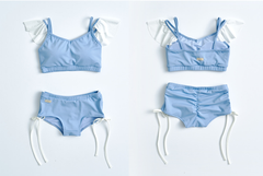 Tinkerbell set（ティンカーベル セット）｜Lenique polewear（レニーク　ルニーク）Blue（ブルー／青／水色）　ポールダンスウェア　かわいい　おしゃれ　レッスン着　大人　韓国ウェア　水着　エアリアル　シルク