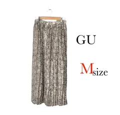 《新古品》GU ジーユー プリーツスカート ロング M  花柄