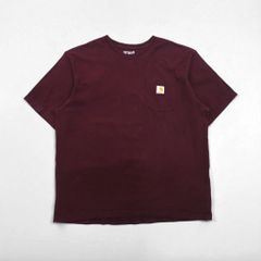 carhartt ルーズフィット LOOSE FIT ポケット Tシャツ XL ボルドー コットン ホンジュラス製