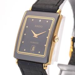 稼動品 新品電池 RADO ラドー FLORENCE 160.3605.2N クオーツ デイト ブラック文字盤 ユニセックス時計 スイス製