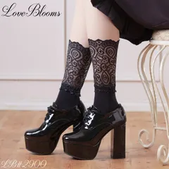 【送料無料】トップレース ソックス 黒 ブラック レディース 靴下 量産型 地雷系 ゆめかわいい 姫系 ゴスロリ ロリータ 厚底 厚底シューズ