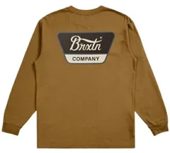 Brixton Linwood L/S T-Shirt Golden Brown/Washed Black/Off White S Tシャツ 送料無料のサムネイル