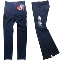 新品 PUMA GOLF プーマ ゴルフ 4WAYストレッチ ボールクリーナー付 ジェネラル テーパード パンツ 紺 930024