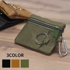 ミニ ポーチ 小物入れ 小銭入れ カラビナ キーリング 財布 コインケース イヤホンケース 硬貨 収納 アウトドア リュックサック アクセサリ