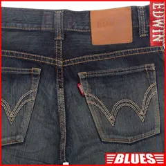 EDWIN エドウィン W31 デニム 424XV パンツ 古着 バイク メンズ EXCLUSIVE VINTAGE ヴィンテージ加工 鬼ひげ 日本製 エドウィン_ウエスト83cmから87cm一覧←SEULB屋着古← HS141
