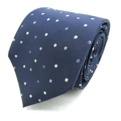 パーフェクトスーツ ブランド ネクタイ シルク ドット柄 格子柄 メンズ ネイビー P.S.FA 【中古】