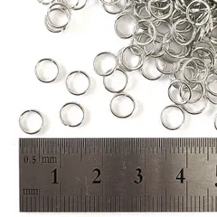 丸カン シルバー 【 6mm 】 マルカン 鉄製 ハンドメイド アクセサリーパーツ ハンドメイドアクセサリー