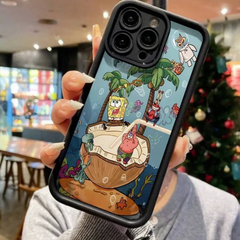 ☆輸入☆スポンジボブキャラクターたち　ココナッツ　海　iPhoneケース