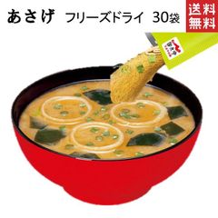 永谷園 業務用 あさげ 30袋 フリーズドライみそ汁 おしさそのまま フリーズドライ ポスト投函便  みそ汁