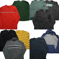 古着卸 まとめ売り ブランドMIX 長袖Tシャツ 10枚セット (メンズ XL ) ディッキーズ リーバイス オールドネイビー 中古 古着 NC0565