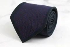 ミラショーン ブランド ネクタイ シルク ストライプ柄 ライン柄 PO メンズ ネイビー mila schon 【中古】