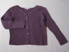 ボンポワン ボンポアン bonpoint アウトレット 子供服 女の子 8歳 約 120cm 130cm 長袖 カーディガン 紫 秋 冬 ★3 トップス 冬服 ガールズ 女児 キッズ 【中古】 ユーズド リサイクル こども