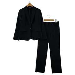 INDIVI インディヴィ ストライプ サマー テーラードジャケット＆パンツスーツ size38/ブラック系