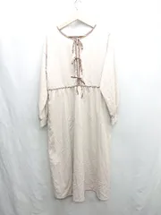 ◇ ⊇ eh kasopo エヘカソポ 裏地なし 長袖 ロング丈 ワンピース サイズF ブラウン系 レディース E  【1501230029322】