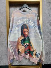 【US古着】Uncle Reco Jesus Christ Sweatshirt  | アンクルレコ キリスト ユーモア 風刺 両面プリント 総柄 スウェット トレーナー ビックサイズ XL